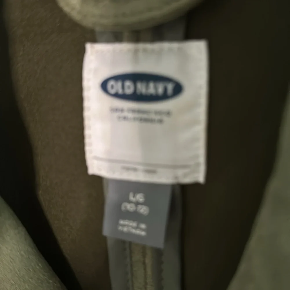 Old Navy Olive Green Faux Suede Moto Jacket Size L/G (10-12)